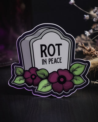 Matte "Rot in Peace" Sticker - 3"