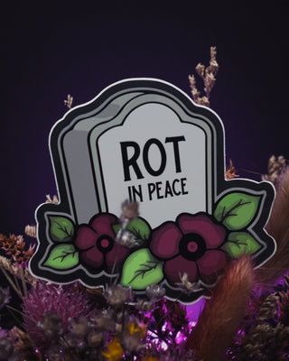 Matte "Rot in Peace" Sticker - 3"