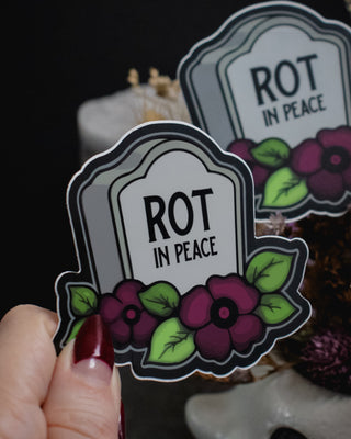 Matte "Rot in Peace" Sticker - 3"