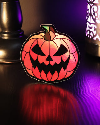 Holographic "Stained Glass Jacko" Sticker - 3"