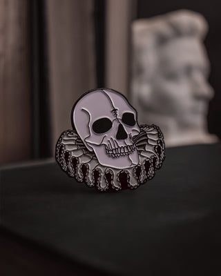 Enamel Pin - Elizabethan Skull - 1.5"