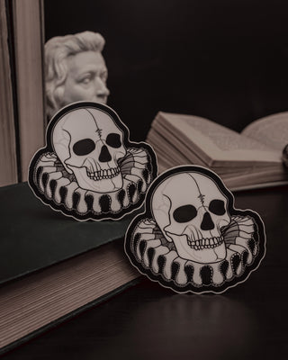 Matte "Elizabethan Skull" Sticker - 3"