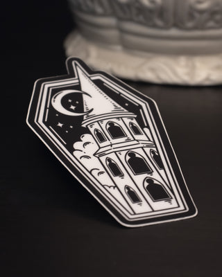 Matte "Coffin Castle" Sticker - 4"