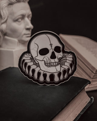 Matte "Elizabethan Skull" Sticker - 3"