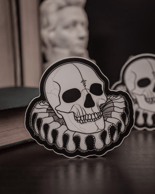 Matte "Elizabethan Skull" Sticker - 3"
