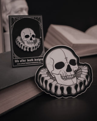 Sticker/Pin Pack - Elizabethan Skull