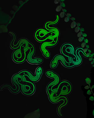 Holographic Green "Mystic Snake" Sticker - 3"