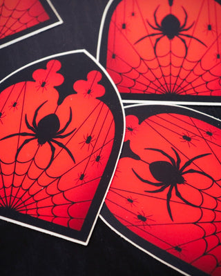 Matte "Spider Silhouette" Sticker - 3"