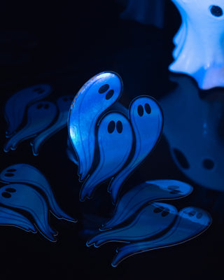 Holographic Blue "Ghosts Trio" Sticker - 3"