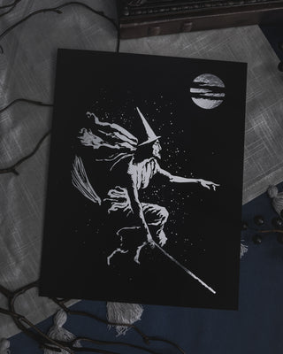 Silver "Witch" Foiled Art Print