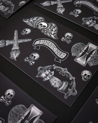 Sticker Sheet "Memento Mori" - Matte Vinyl