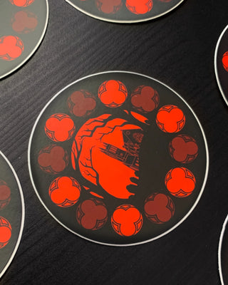 Matte "Crimson Burial" Sticker - 3"