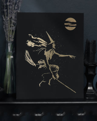 Gold "Witch" Foiled Art Print