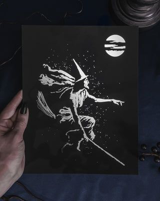 Silver "Witch" Foiled Art Print