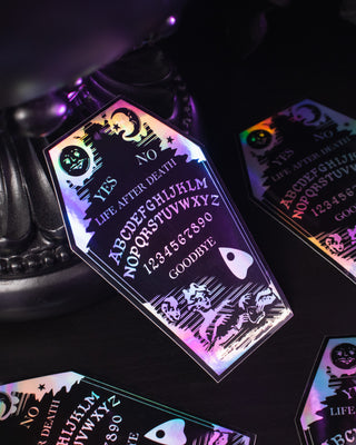 Holographic "Coffin Ouija" Sticker - 4"