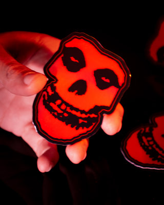 Holographic Red "Misfits Skull" Sticker - 3"