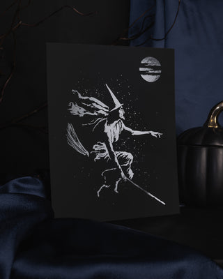 Silver "Witch" Foiled Art Print