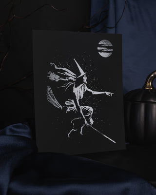 Silver "Witch" Foiled Art Print
