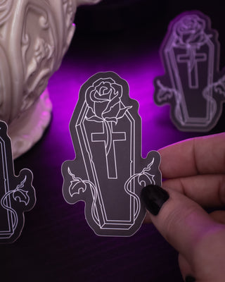 Matte "Coffin Logo" Sticker - 3"