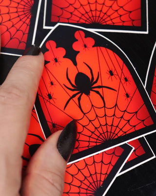 Matte "Spider Silhouette" Sticker - 3"