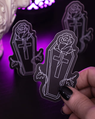 Matte "Coffin Logo" Sticker - 3"