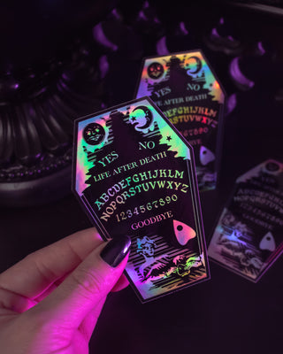 Holographic "Coffin Ouija" Sticker - 4"